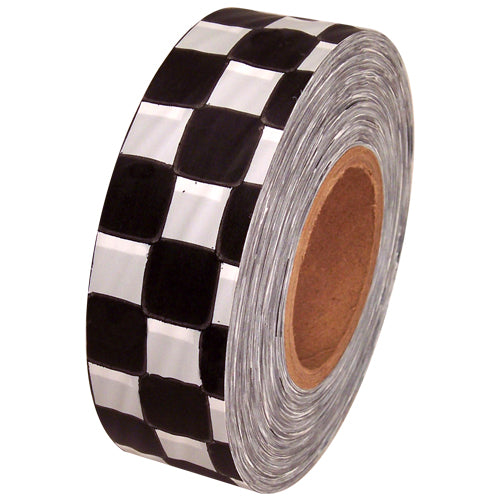 11 Patterns to choose from Checkerboard Flagging Tape 1 3/16" x 300 ft Roll Non-Adhesive Fluorescent Colors are 150 ft