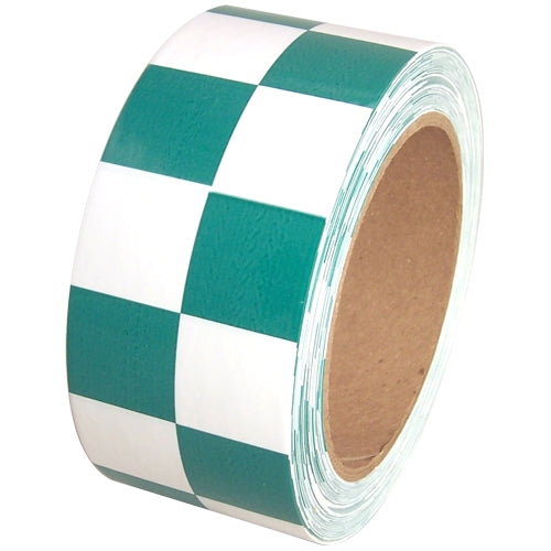 Checkerboard Vinyl Tape 2 inch x 36 yards Green/White